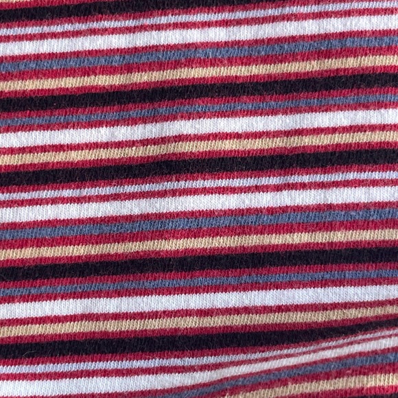 Crazy Horse Shirt Womens Size 2 Red Striped Short Sleeve - Picture 3 of 10